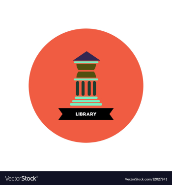 Stylish icon in color circle building university vector image Stylish icon in color circle building university vector image