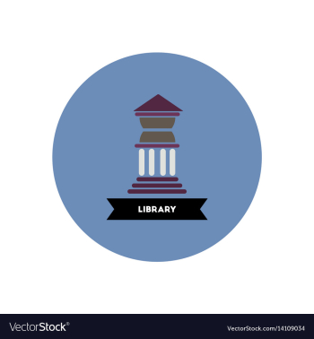 Stylish icon in color circle building university vector image Stylish icon in color circle building university vector image