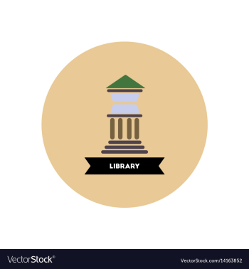 Stylish icon in color circle building university vector image Stylish icon in color circle building university vector image