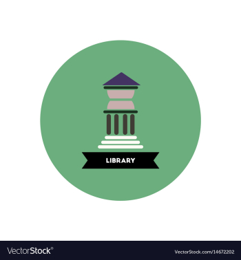 Stylish icon in color circle building university vector image Stylish icon in color circle building university vector image