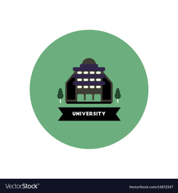 Stylish icon in color circle building university vector image Stylish icon in color circle building university vector image