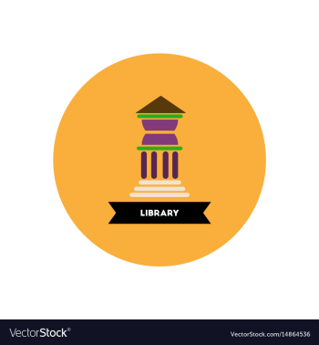Stylish icon in color circle building university vector image Stylish icon in color circle building university vector image