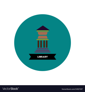 Stylish icon in color circle building university vector image Stylish icon in color circle building university vector image