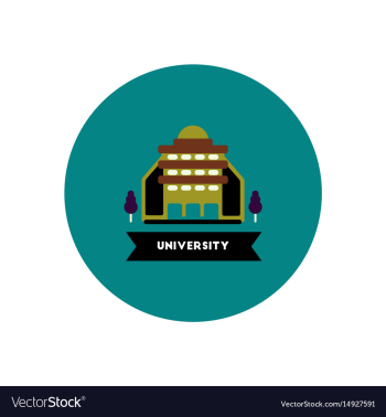 Stylish icon in color circle building university vector image Stylish icon in color circle building university vector image