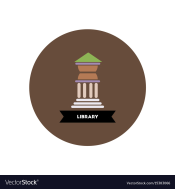 Stylish icon in color circle building university vector image Stylish icon in color circle building university vector image