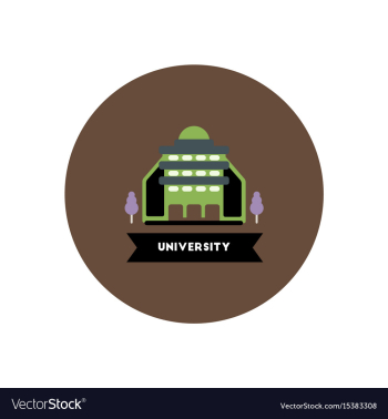 Stylish icon in color circle building university vector image Stylish icon in color circle building university vector image