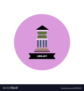 Stylish icon in color circle building university vector image Stylish icon in color circle building university vector image