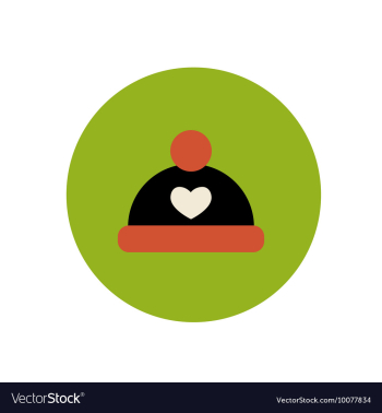 Stylish icon in color circle children hat vector image