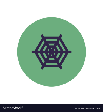 Stylish icon in color circle spider web vector image Stylish icon in color circle spider web vector image