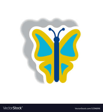 Stylish icon in paper sticker style botanic vector image Stylish icon in paper sticker style botanic vector image