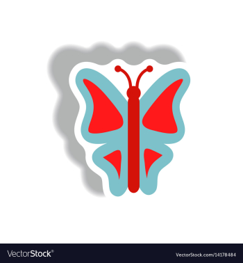 Stylish icon in paper sticker style botanic vector image Stylish icon in paper sticker style botanic vector image