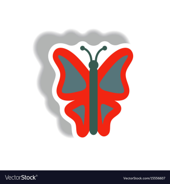 Stylish icon in paper sticker style botanic vector image Stylish icon in paper sticker style botanic vector image