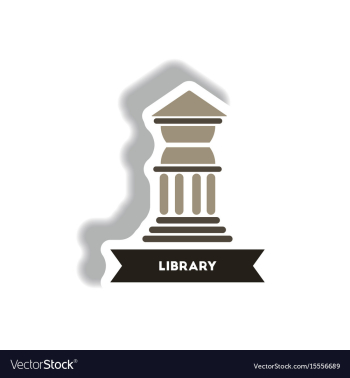 Stylish icon in paper sticker style building vector image Stylish icon in paper sticker style building vector image