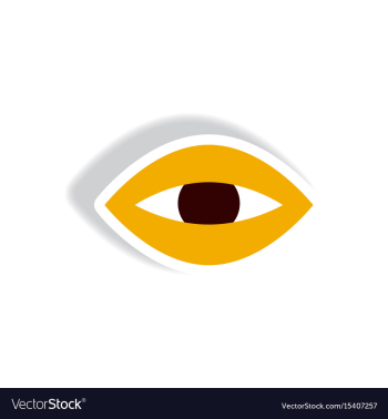 Stylish icon in paper sticker style eye problems vector image Stylish icon in paper sticker style eye problems vector image