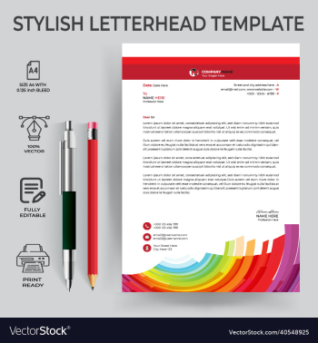 stylish letterhead template design stylish letterhead template design