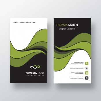 Stylish vertical business card Free Psd