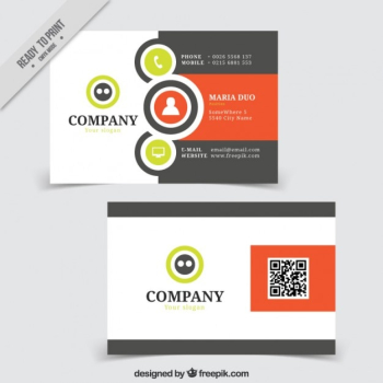 Stylish visiting card with circles