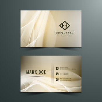 Stylish wavy business card design