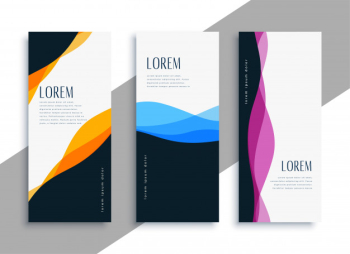 Stylish wavy vertical banners template Stylish wavy vertical banners template