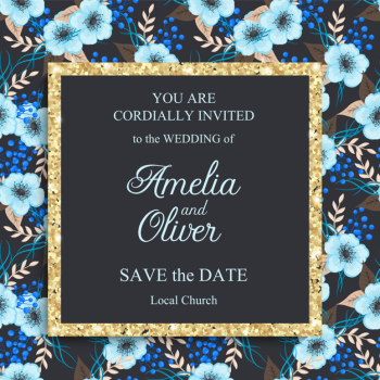 Stylish wedding frame with flowers. Stylish wedding frame with flowers.