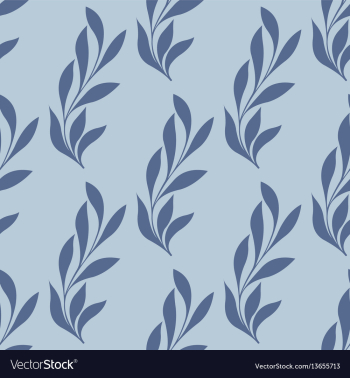 Stylized branch on a blue background vector image Stylized branch on a blue background vector image