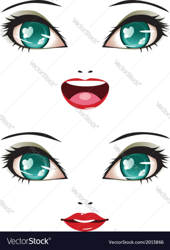 Stylized Female Face vector image Stylized Female Face vector image