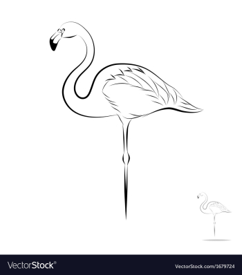 Stylized flamingo vector image Stylized flamingo vector image