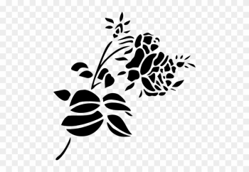 Stylized Rose Black Silhouette - Rose Flower Black And White Png Stylized Rose Black Silhouette - Rose Flower Black And White Png