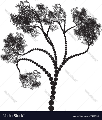 Stylized Tree Silhouette vector image Stylized Tree Silhouette vector image