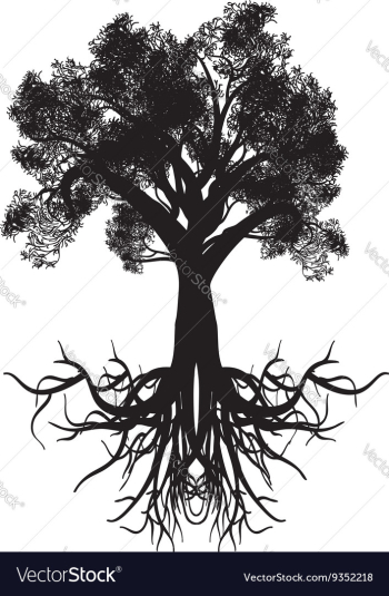 Stylized Tree Silhouette4 vector image Stylized Tree Silhouette4 vector image