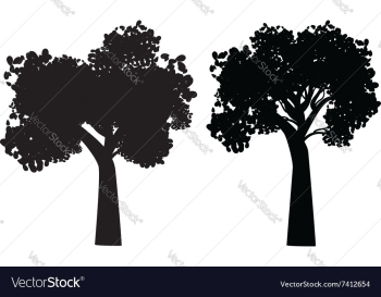 Stylized Tree Silhouette5 vector image Stylized Tree Silhouette5 vector image