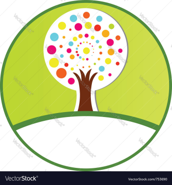 Stylized tree vector image Stylized tree vector image