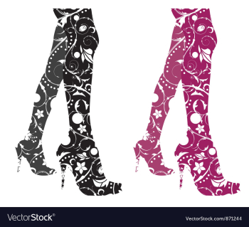 Stylized woman legs vector image