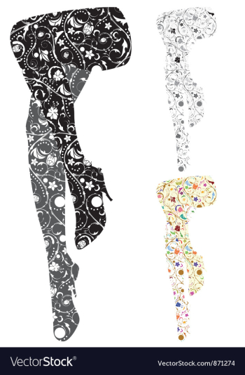 Stylized woman legs vector image