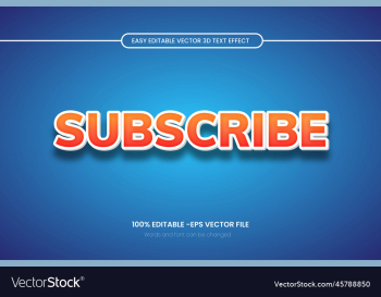 subscribe 3d editable text effect template design subscribe 3d editable text effect template design
