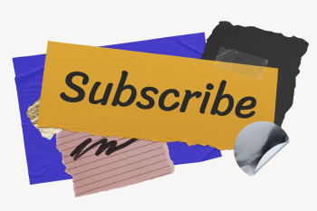 Subscribe word typography, aesthetic paper | Free PSD - rawpixel Subscribe word typography, aesthetic paper | Free PSD - rawpixel