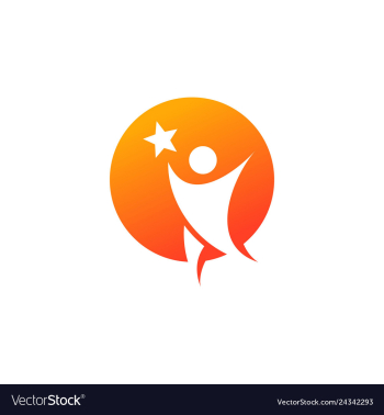 Success people logo design vector image Success people logo design vector image