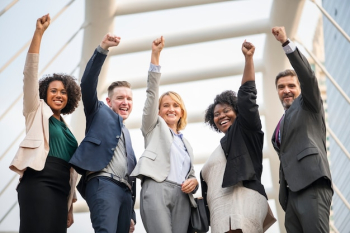 Successful and happy business team Successful and happy business team