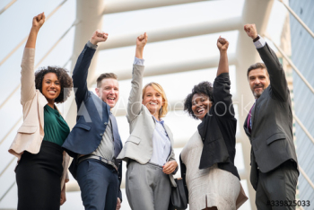 Successful and happy business team Successful and happy business team
