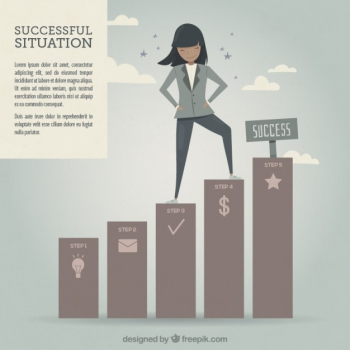 Successful woman illustration Successful woman illustration