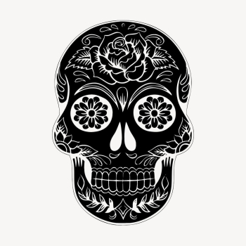 Sugar skull collage element, Day | Free PSD - rawpixel Sugar skull collage element, Day | Free PSD - rawpixel