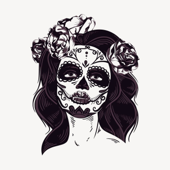 Sugar skull makeup clipart, Day | Free Photo - rawpixel Sugar skull makeup clipart, Day | Free Photo - rawpixel