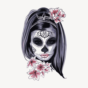 Sugar skull makeup clipart, Day | Free Photo - rawpixel Sugar skull makeup clipart, Day | Free Photo - rawpixel