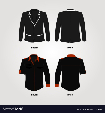 Suit and shirt template mockup vector image