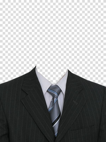 Suit and tie template, Suit Informal attire Formal wear Clothing, Black suit transparent background PNG clipart