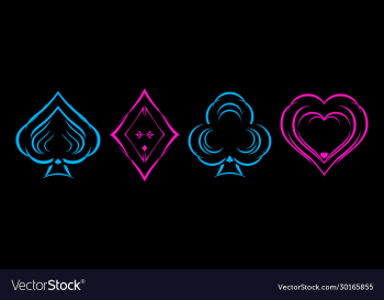 suit playing card symbol on white background