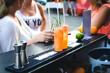 Summer alcoholic drinks at the bar Summer alcoholic drinks at the bar