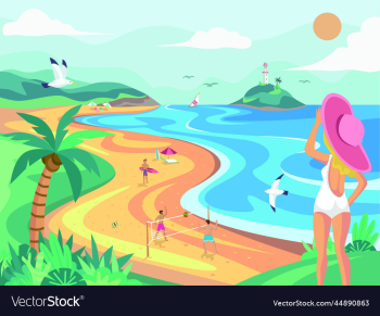 summer beach landscape summer beach landscape