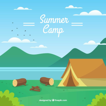 Summer camp background Summer camp background