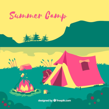 Summer camp background Summer camp background